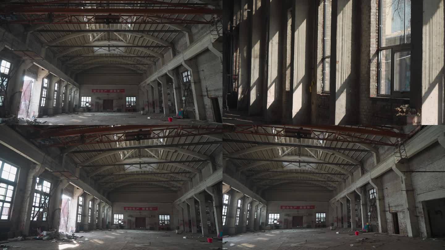 老厂房 废弃工厂组合画面画面