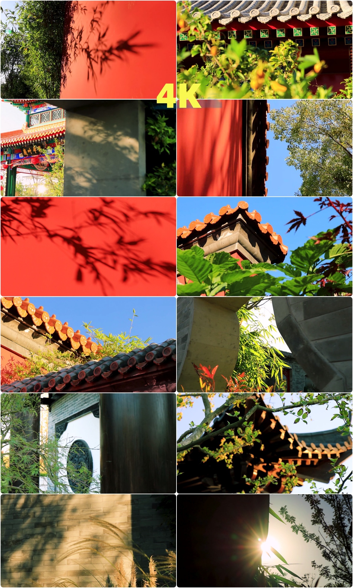 北京皇家园林皇墙皇城树影