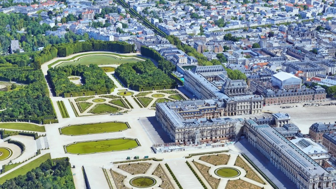 法国凡尔赛宫航拍