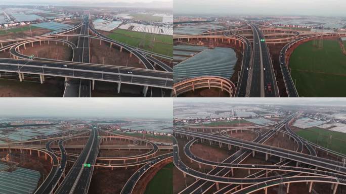 南京八卦洲上坝大桥车流与交通枢纽