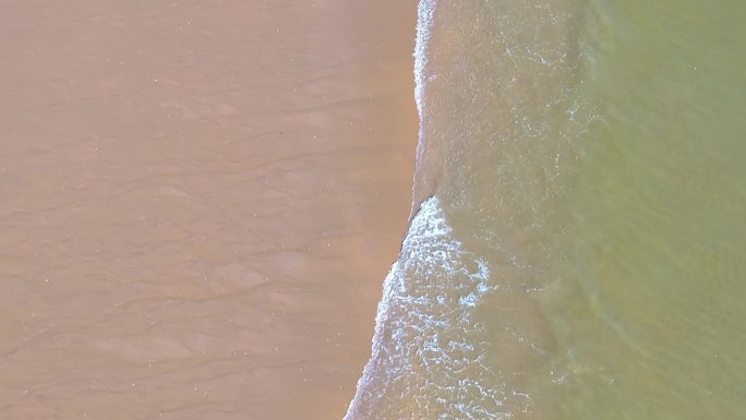 大海海边海水海浪沙滩海滩航拍风景唯美大自