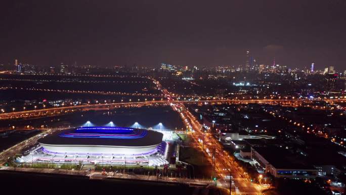 浦东足球场 体育 建筑 上海 航拍 足球