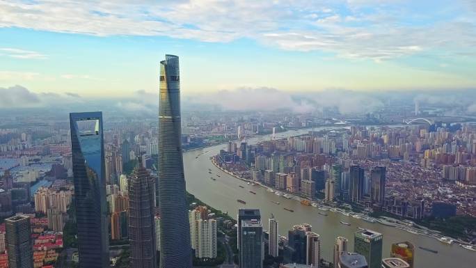 上海 陆家嘴 日出 晨曦 浦江两岸 建筑