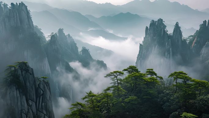 唯美黄山风景