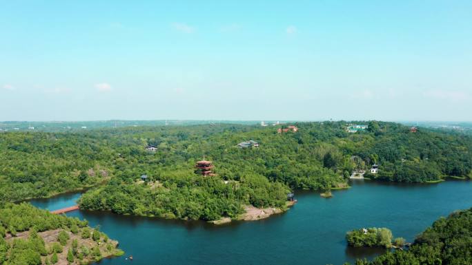 4K新沂市马陵山风景区航拍