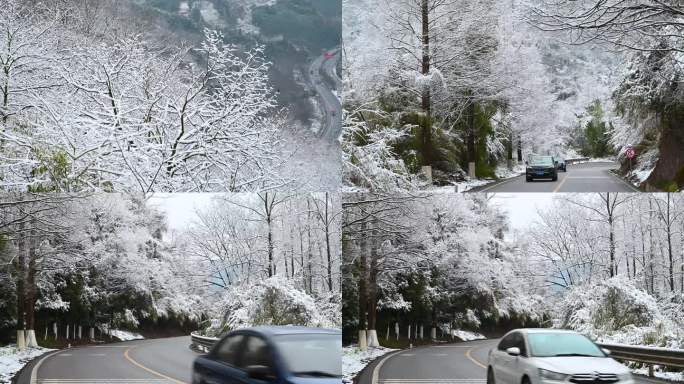 冬季南方山区公路交流安全行驶高速4K原创