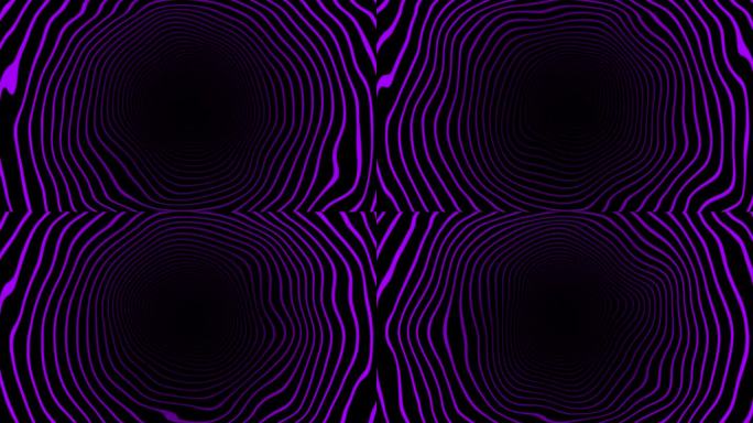 紫色环高科技隧道未来图案黑色背景