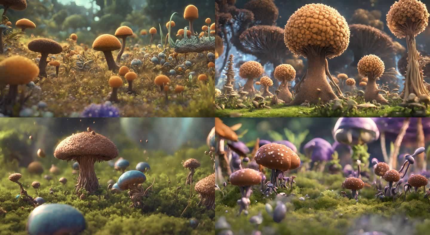 孢子蘑菇迷幻毒蘑菇