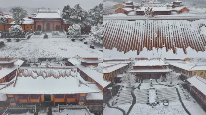 长沙市洗心禅寺雪景