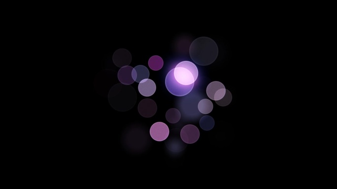 动画补丁的散景粉紫色光与微妙的环