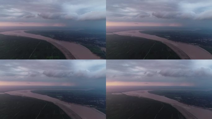 4k 雨前黄河河道