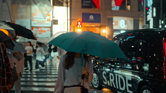 东京街道雨夜