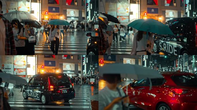 东京街道雨夜