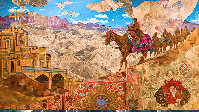 古代丝绸之路 骆驼商队茶马古道 一带一路