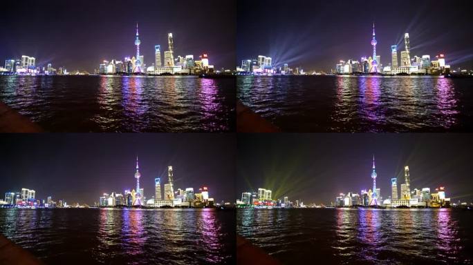 上海 建筑 陆家嘴 浦西 夜景 航拍