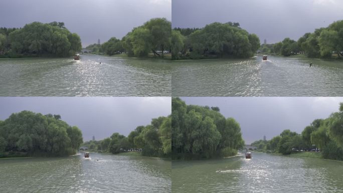 4K扬州大运河游船清洁船