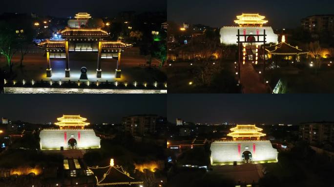 扬州东关街夜景航拍