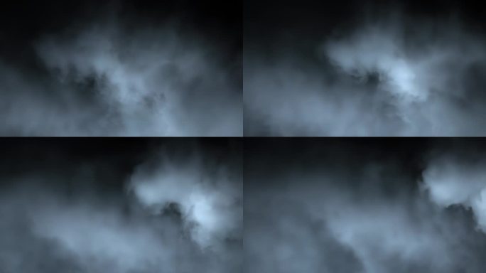 电影幽灵般的魔法万圣节恐怖表演大气烟雾VFX元素。分层视觉特效慢动作雾。4K慢动作的大气雾霾是为你的
