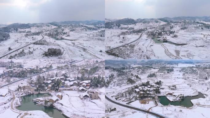 农村下雪