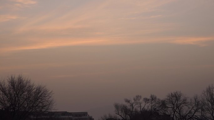 4k延时晨曦日出日落橘色天空开场片头