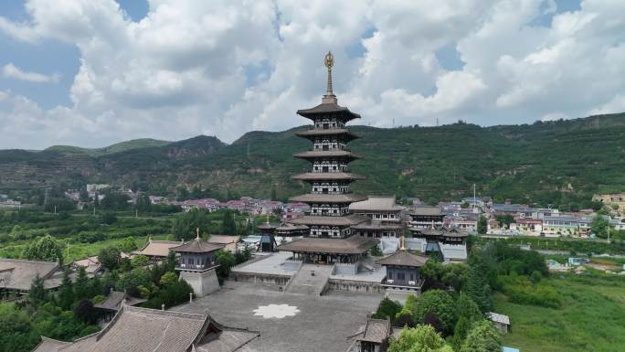 平凉市泾川县航拍大云寺航拍