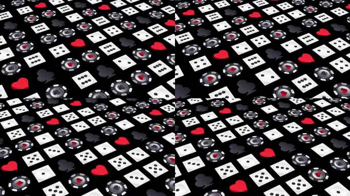 赌场骰子，牌套符号，扑克筹码