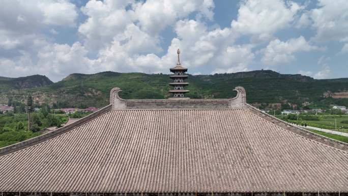 大云寺航拍平凉市泾川县航拍