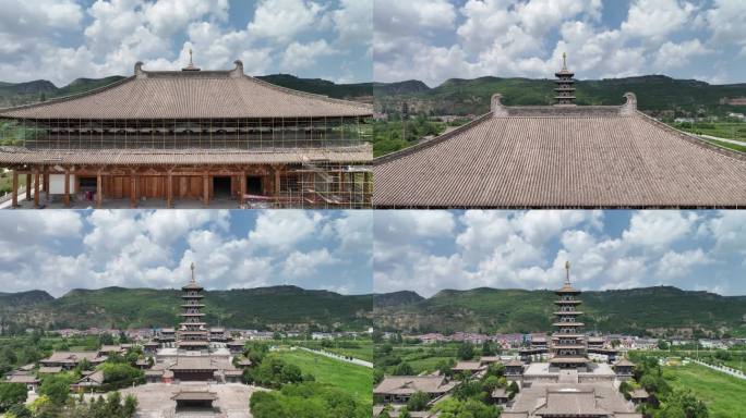 大云寺航拍平凉市泾川县航拍