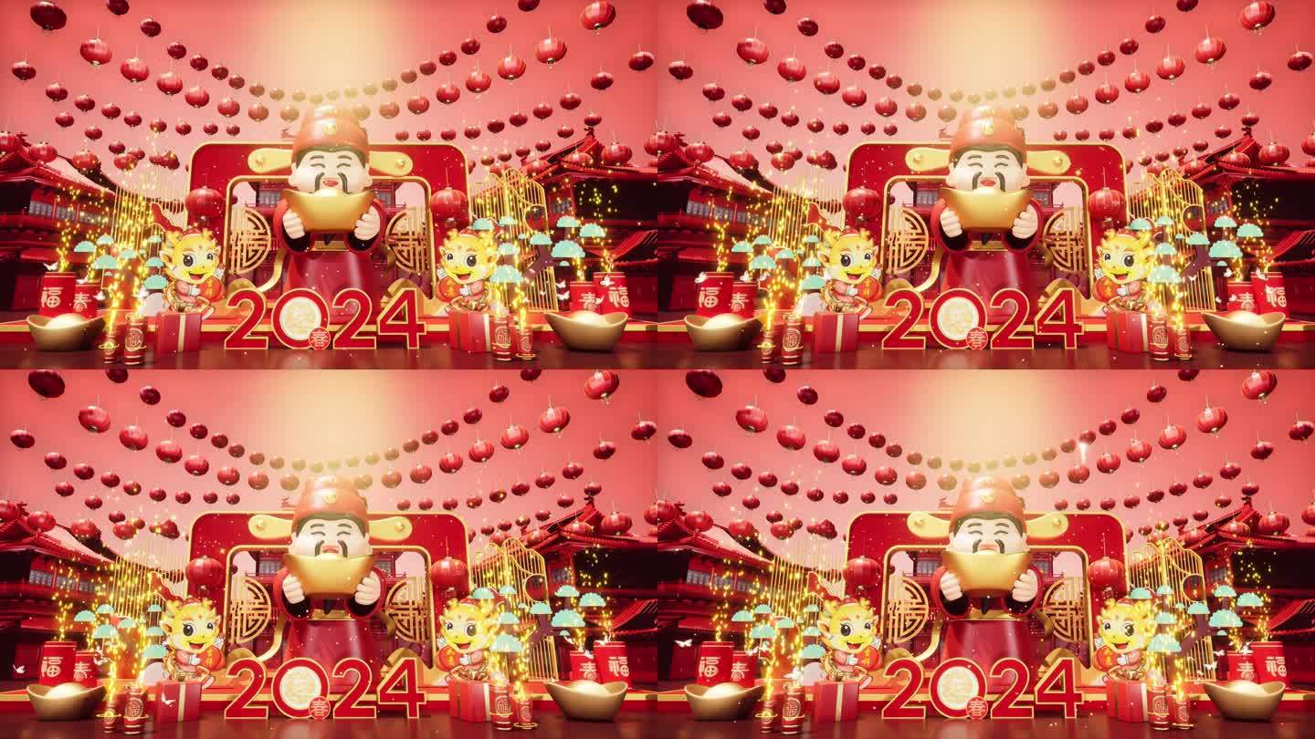 【4K】春节LED大屏背景展台8