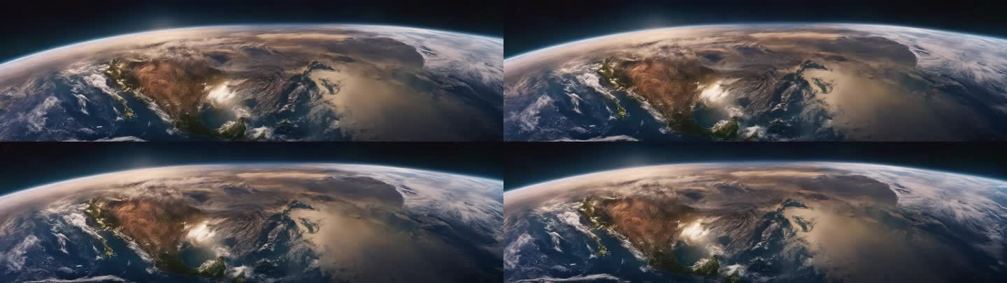 8K宽屏超级地球星球行星大陆背景板17