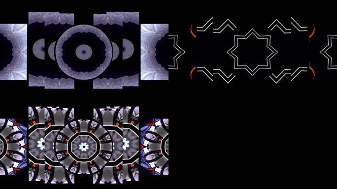 4K抽象视觉艺术图案万花筒舞台背景