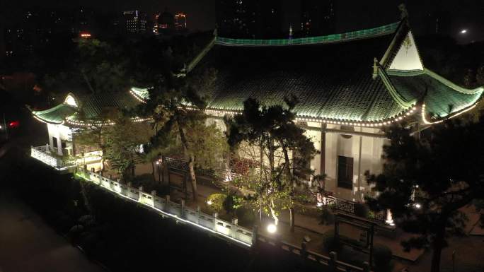 武汉汉阳古琴台灯光夜景