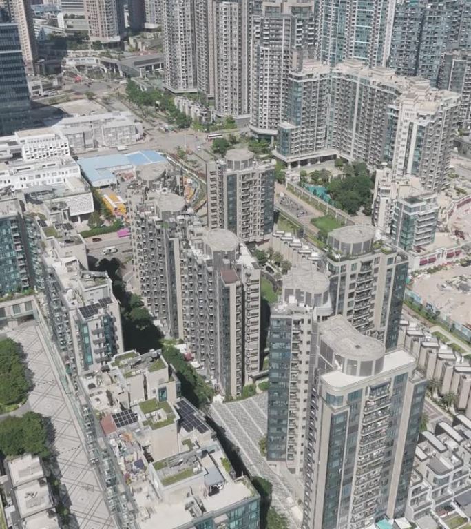 无人机拍摄的香港将军澳住宅区