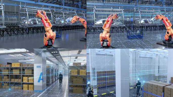智能科技工厂 产业园区 自动化生产 素材