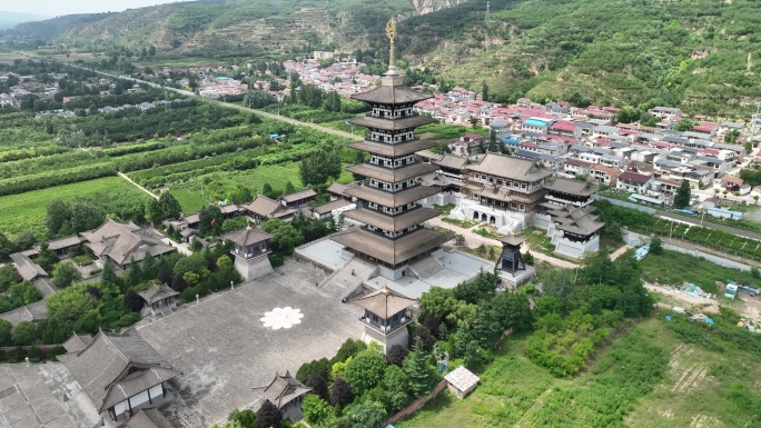 大云寺航拍平凉市泾川县航拍