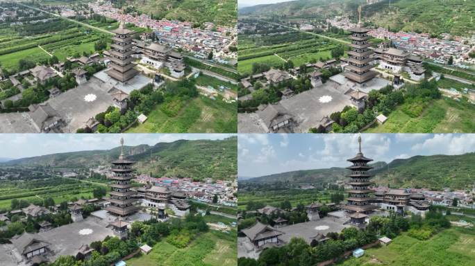 大云寺航拍平凉市泾川县航拍