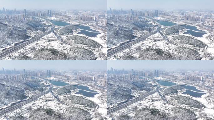 2024龙年湖南长沙岳麓山梅溪湖大雪雪景