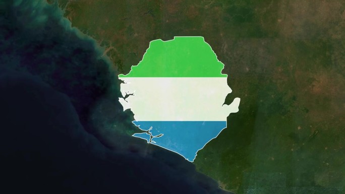塞拉利昂-探险家:国家识别地图库存视频