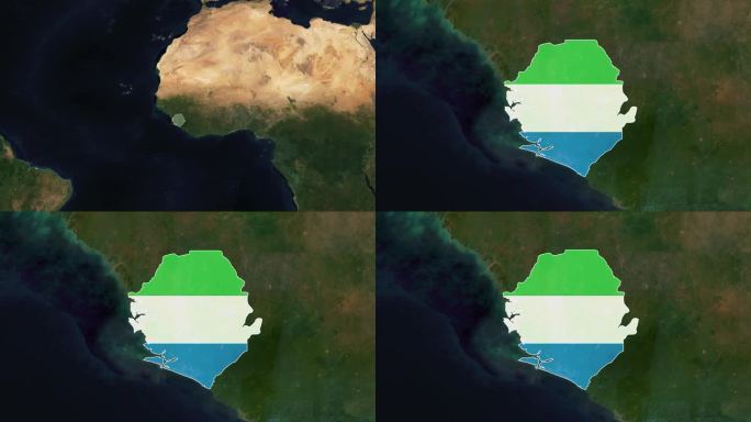 塞拉利昂-探险家:国家识别地图库存视频