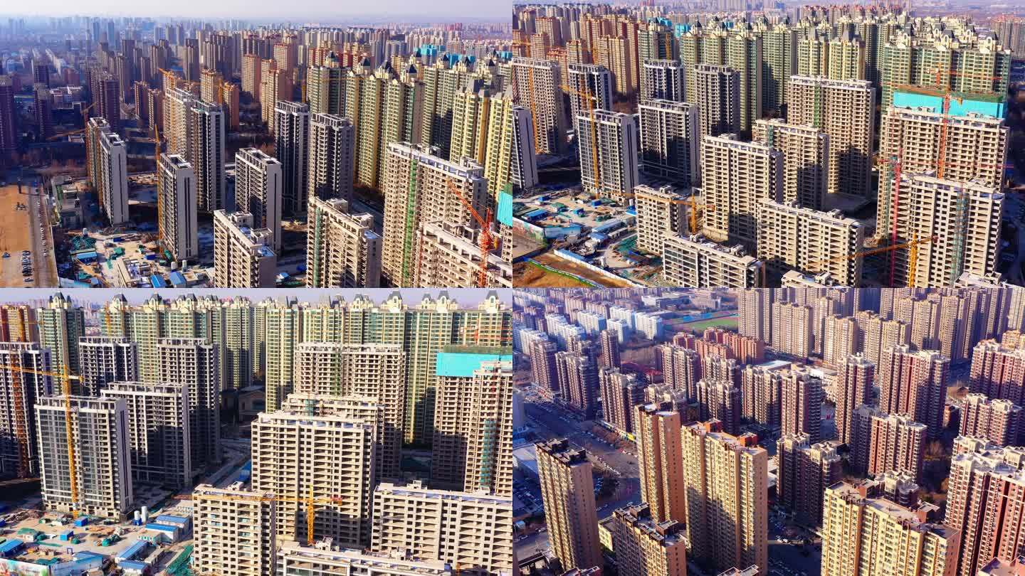 城市经济发展建设高层小区居民区
