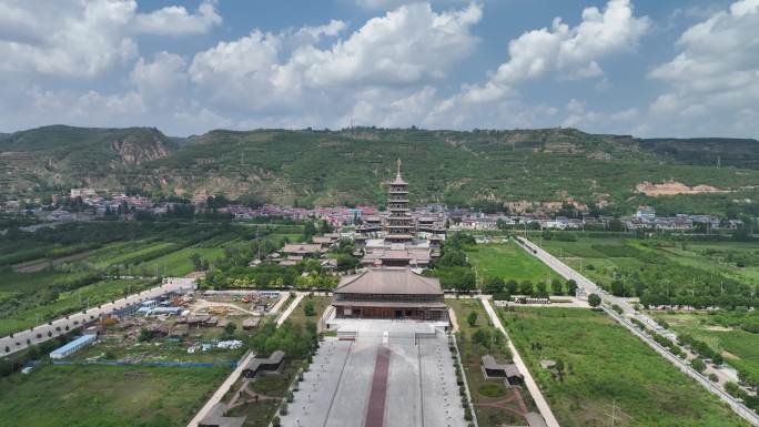 大云寺航拍平凉市泾川县航拍