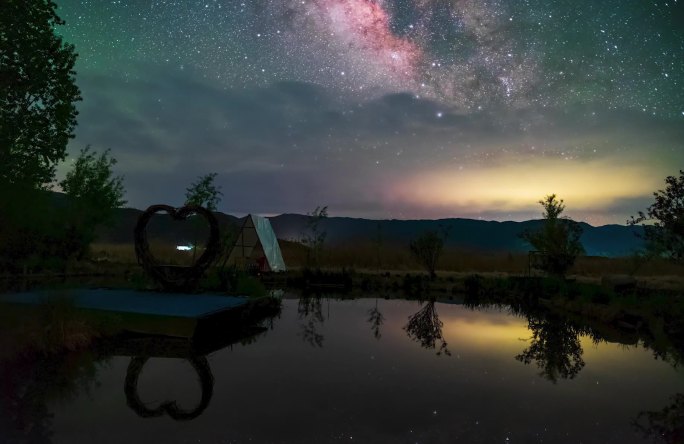 泸沽湖星空延时视频