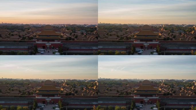 清晨北京故宫日出延时高清4K焦距50mm