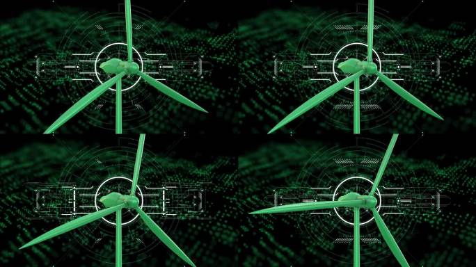 未来风轮机能源控制中心界面设计，数字化数据网