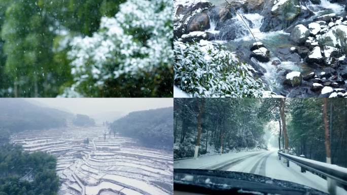 山区大雪 下雪