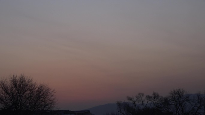 4k延时晨曦日出日落橘色天空开场片头