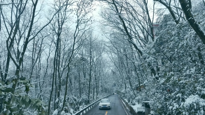 青城山雪景航拍