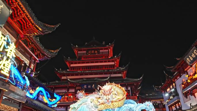 龙灯笼上海豫园灯会灯笼迎新年