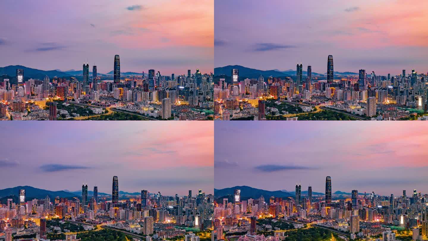 深圳罗湖城市CBD夜景