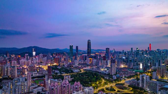 深圳罗湖城市CBD夜景